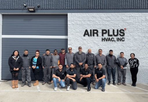 Air Plus HVAC technicians
